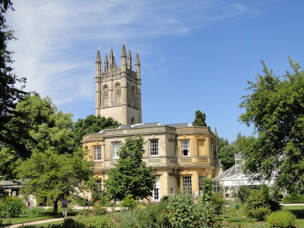 Oxford Botanic Garden, with Magdalen Tower credit VisitEngland