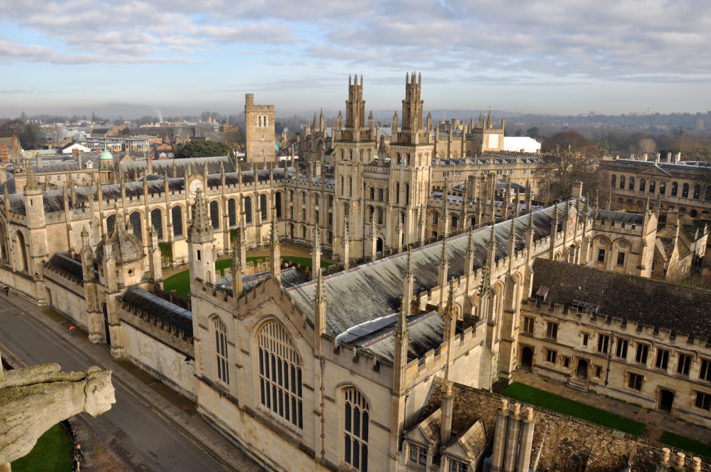 Aerial view of All Souls College - credit VisitEngland