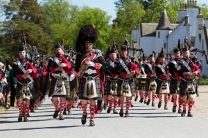 The Atholl Highlanders Parade held annually in May at Blair Castle, home of Europe's only legal private army, Blair Atholl, Perthshire Picture Credit : Paul Tomkins / VisitScotland