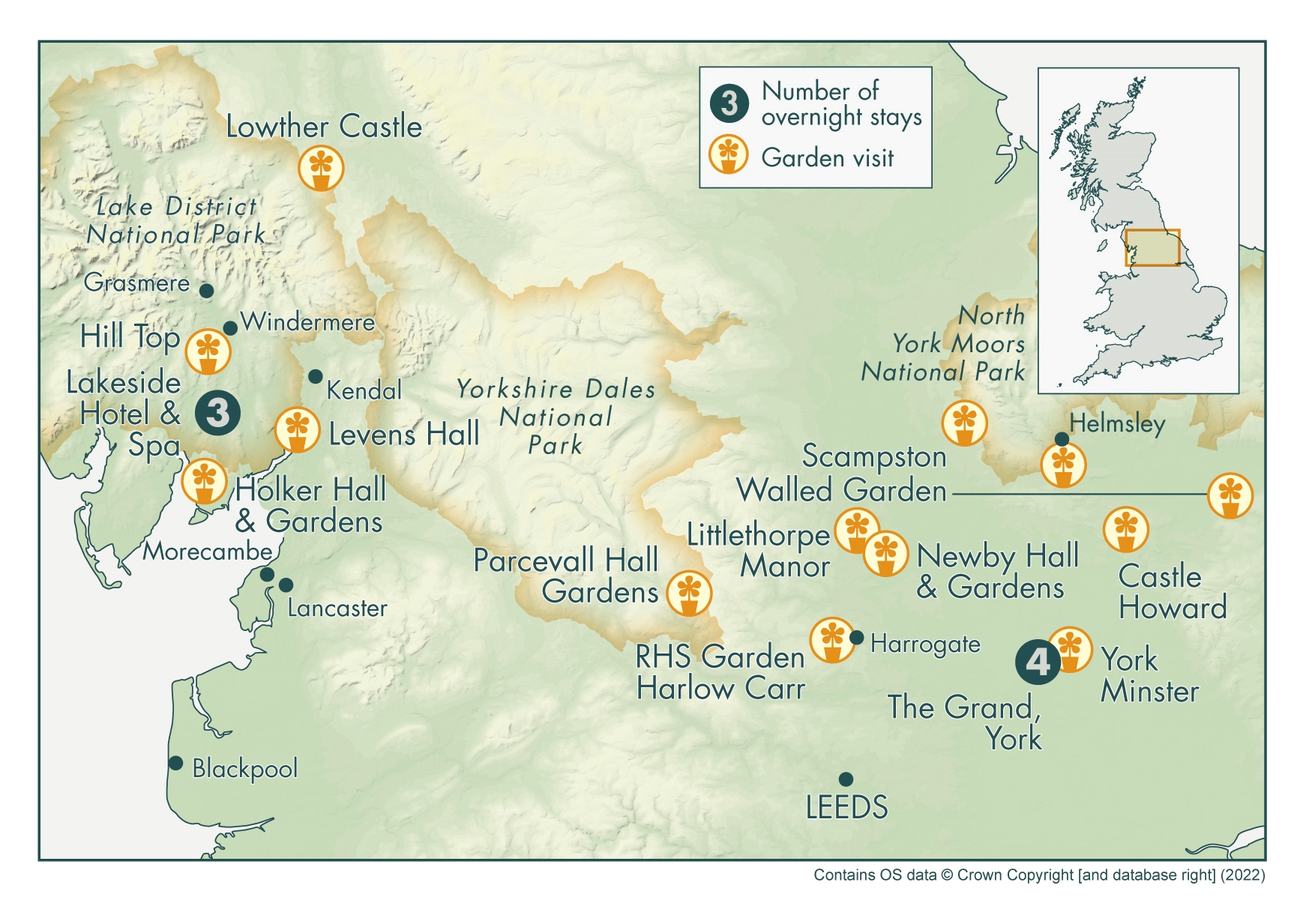 Great Houses and Gardens of Yorkshire and Lakes  2023