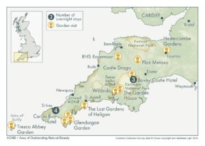 Map showing cornwall and devon